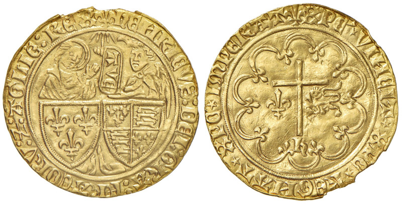 FRANCIA Enrico VI (1422-1453) Saluto d'oro - Fr. 18 AU (g 2,84) R Mancanza di me...