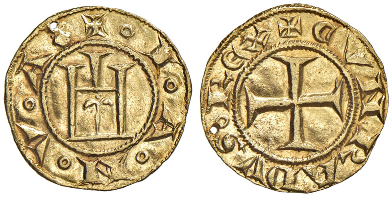 GENOVA Repubblica (1139-1339) Genovino - MIR 5 AU (g 3,49) R Piccolo forellino p...