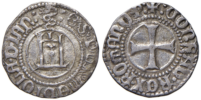 GENOVA Galeazzo Maria Sforza (1466-1476) Grosso sigla P - MIR 117 AG (g 3,55) Mo...