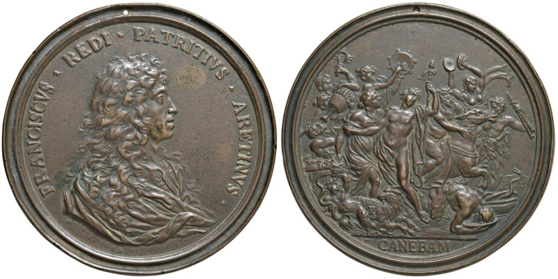 Francesco Redi (1626-1698) Medaglia fusa 1684 Al poeta e medico di corte di Ferd...