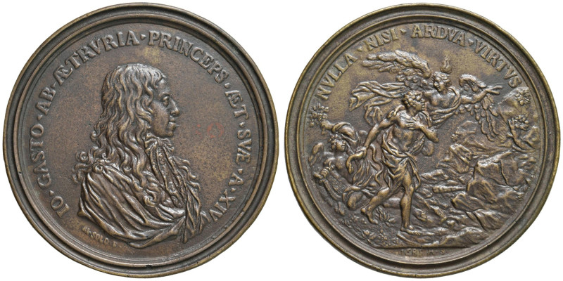 Gian Gastone de' Medici (1671-1737) Medaglia fusa 1685 A ricordo del Principe d'...