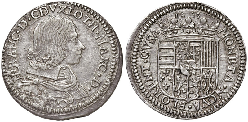 FIRENZE Nicolò Francesco di Lorena (1634-1635) Testone 1635 - MIR 319/2 (g 8,98)...