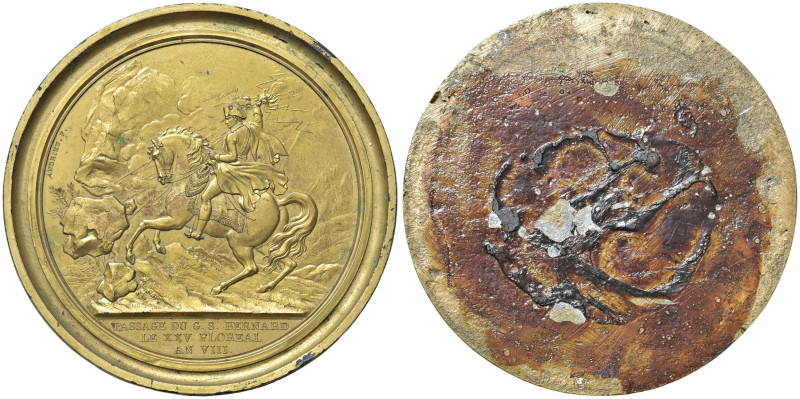 Medaglia 1800 Passaggio del San Bernardo - Armato del fulmine Napoleone a cavall...