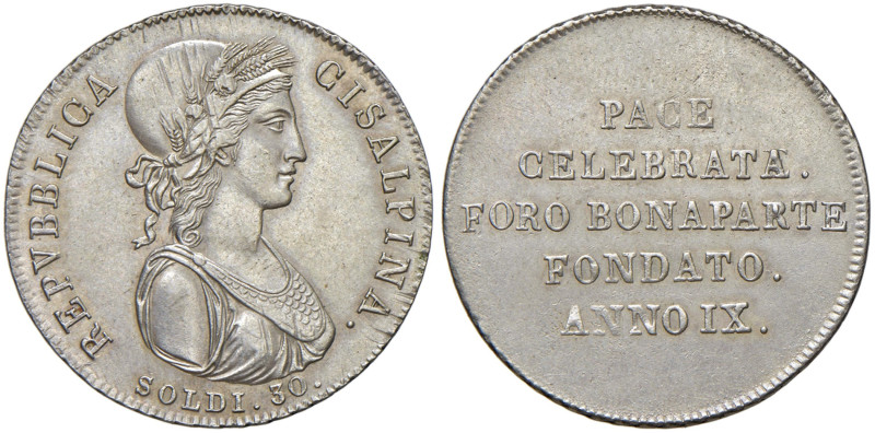 MILANO Repubblica Cisalpina (1797-1802) 30 Soldi Anno IX - MIR 478; Bramsen 2105...