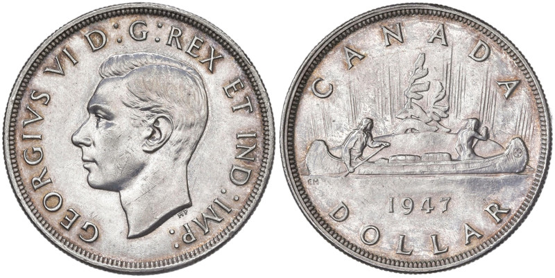 CANADA Giorgio VI (1936-1952) Dollaro 1947 - KM 37 AG ( g. 23,34) 
SPL