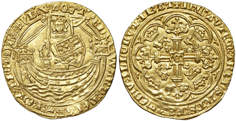 GRAN BRETAGNA Edoardo III (1327-1377) Noble - Seaby 1502 AU (g 7,61) R Magnifico...