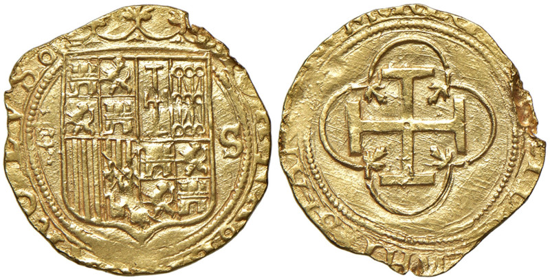 SPAGNA Carlo e Giovanna di Castiglia (1506-1516) Scudo d'oro zecca Siviglia - Ca...