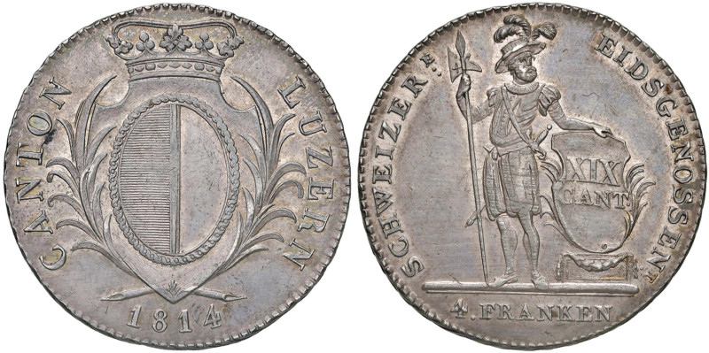 SVIZZERA Lucerna 4 Franchi 1814 - KM 109 AG (g 29,38) 
SPL