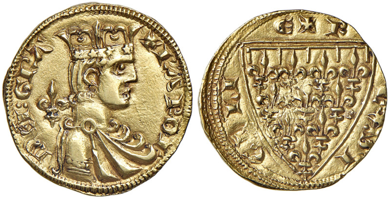 MESSINA Carlo I d'Angio' (1266-1285) Reale d'oro - MIR 143/1 AU (g 5,25) RRR
qS...