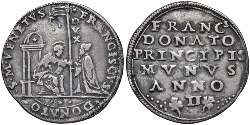 VENEZIA Francesco Donà (1545-1553) Osella an. II (1547) - Pao. 28 AG (g 9,44) RR...