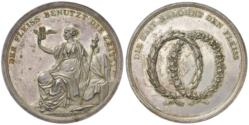 GERMANIA (1735-1819) Medaglia a ricordo della grande diligenza artistica dell'in...