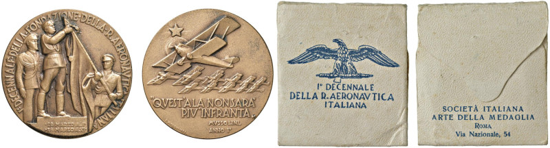 Aeronautica Italiana Medaglia 1933 A. XI Decennale Regia Aeronautica Opus: Morbi...