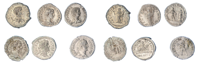 Rome, 6 coin lot of Denarius, from AD 138- AD 211. All in F-VF condition.

Anton...