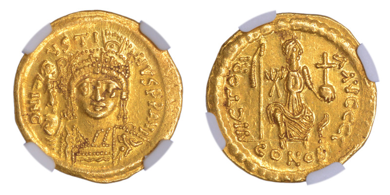 Byzantine Empire, Justin II AD 565-578, AV Solidus

Graded Ch AU Strike: 5/5 Sur...