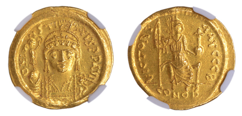 Byzantine Empire, Justin II AD 565-578, AV Solidus

Graded Ch AU Strike: 5/5 Sur...
