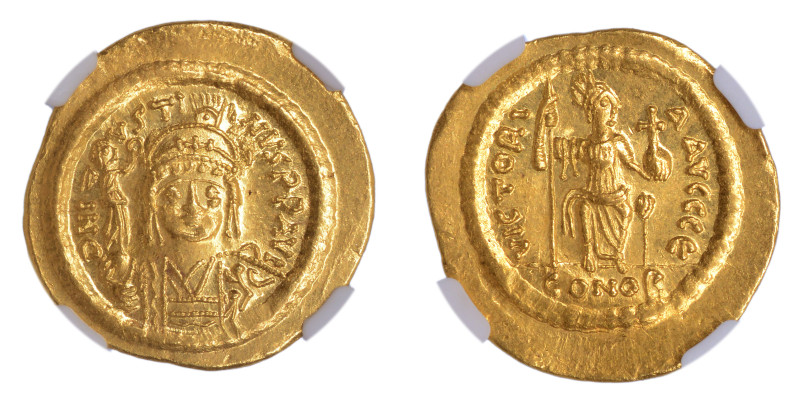 Byzantine Empire, Justin II AD 565-578, AV Solidus

Graded Ch AU Strike: 5/5 Sur...