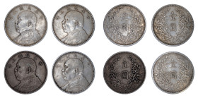 China Republic 3(1914), 4 coin lot, 1 Dollar. VF condition.

Y# 329
