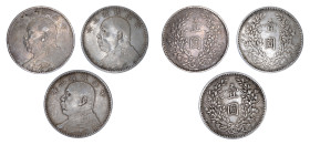 China Republic, 10(1921), 4 coin lot, 1 Dollar. VF condition. 

Y# 329.6