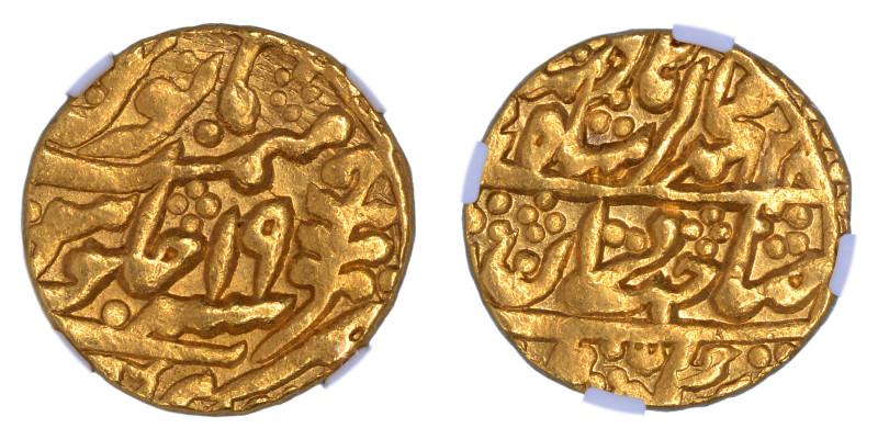 India //19(1824) , 1 Mohur, Jaipur. 

Graded UNC Details by NGC. Lustrous yellow...