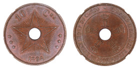 Belgian Congo 1894, 10 Cent.

Graded MS 65 BN by NGC. Only 2 coins graded higher by NGC.

KM-4