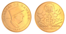 Equatorial Africa Chad 1960(1970)NI, G10.000 Francs, Independence Anniversary, Paris mint.

Graded PF 67 ULTRA CAMEO by NGC. Only 2 coins graded highe...