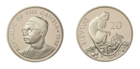 Gambia 1987, 20 Delasis, in Gem Proof condition.

KM-24