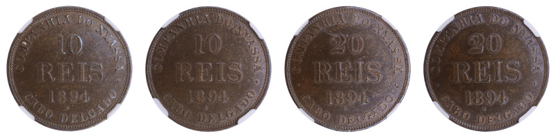2 coin lot,

Mozambique 1894H 10 Reis, Nyassa Company Token Coinage. Graded UNC ...