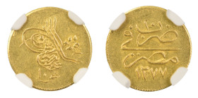 Egypt AH1277//10, 10 Qirsh Gold. Graded MS 61 by NGC. KM-259

.0241 Oz net