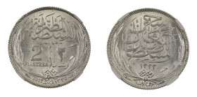 Egypt AH1335/1917H, 2 Piastres, Occupation Coinage. Graded MS 65 by NGC. KM-317.2