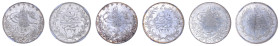 3 coin lot. All with lustrous silvery/white surfaces.

Egypt AH1327//6 H S20 Qirsh. Graded MS 63 by NGC. Only 4 coins graded higher by NGC. KM-308

Eg...