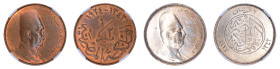 AH1342/1923H S 2 Piastres Graded MS 62 by NGC. KM-330

AH1342/1924H 1/2 Millieme. Graded 65 RB by NGC. Highest graded coin by NGC. KM-335.