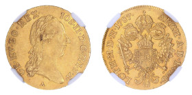 Austria 1787A, 1 Ducat.

Graded MS 62 by NGC. Only 9 coins graded higher by NGC.

KM-1873