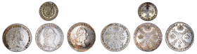 Austrian Netherlands , 4 coin lot from 1788-93, 

14 Liards 1789, KM-37, VF-EF condition

(2) 1/4 Thaler 1788 H, KM-38, AVF condition

1/4 Thaler 1793...