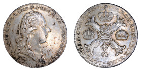 Austrian Netherlands, 1785, 1 Kronenthaler, AEF condition. Evidence of some light cleaning. Low mintage.

KM-32, Dav.# 1284