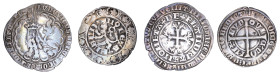 Flanders 1346-1384 (+- 1380), 2 coin lot, Louis de Maele.

1 Gros in fine condition

1 Doble Gros in very fine condition.