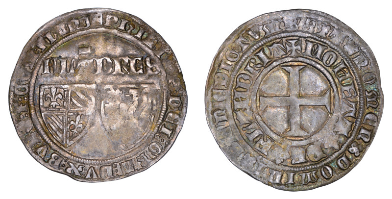 Flanders 1384-1404, Philippe de Hardi, Double Gros Leliard, F-VF condition.