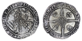 Flanders 1467-77, Charles le Téméraire, Double Gros Vier landen, AVF condition.
