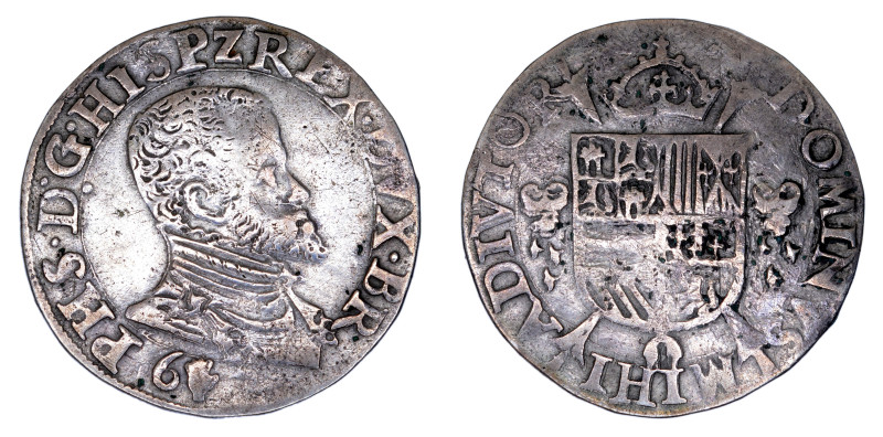 Spanish Netherlands Anvers, 1567, 1/5 Ecu, F-VF condition weak 7. Some evidence ...