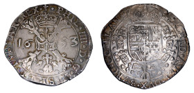 Spanish Netherlands Bruges, 1653, 1 Patagon. VF condition.

KM-34, Dav.# 4464