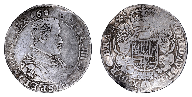 Spanish Netherlands Anvers, 1658, 1/2 Ducaton Fine condition. Weak 5, better dat...