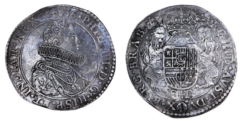 Spanish Netherlands Anvers, 1636, 1 Ducaton. VF condition, as struck.

KM-72.1, ...