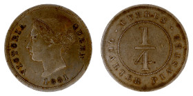 Cyprus 1881, 1/4 Piastre. AEF Condition

KM-1.1