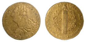 1791 A, 2 Sol (Cu), Well struck; lightly toned and lustrous surfaces. 

(KM-603.1).
