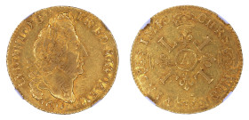 France 1694A, 1Louis d'OR.

Graded AU 53 by NGC. Only 3 coins graded higher by NGC. Nice appearance and lustre.

.1972 oz.

KM-302.1