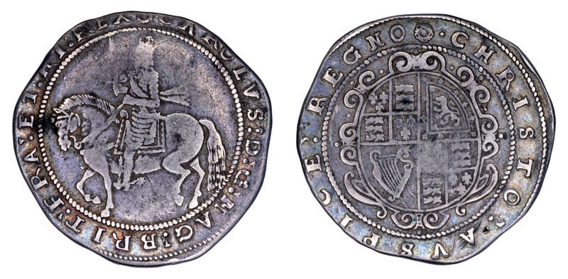 England 1642-3, Charles I, 1 Crown; about fine condition. Truro mint.

Seaby-304...