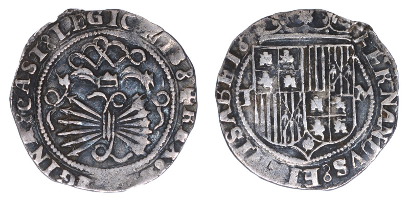 Spain, Toledo 1469-1504, Ferdinand & Isabela, 1 Real, VF condition.