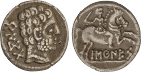 Celtiberian Coins
Denario. 120-20 a.C. BASCUNES (PAMPLONA). Anv.: Cabeza barbada a derecha, detrás leyenda ibérica BeNCoDa. Rev.: Jinete con espada a...