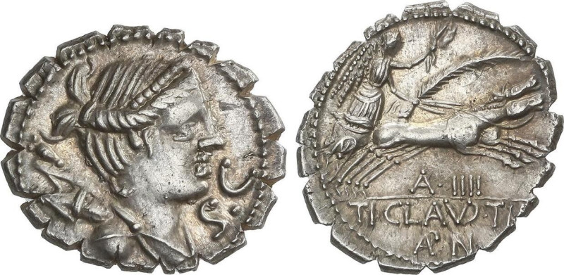 Roman Coins
Denario. 79 a.C. CLAUDIA. Ti. Claudius Nero. Anv.: Busto diademado ...