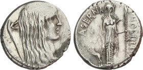 Roman Coins
Denario. 48 a.C. HOSTILIA. L. Hostilius Saserna. Anv.: Cabeza de Galia a derecha, detrás carnyx. Rev.: Diana de Efeso de pie con lanza y ...