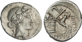 Roman Coins
Denario. 42 a.C. VIBIA. C. Vibius Varus. Anv.: Cabeza laureada de Baco a derecha. Rev.: Pantera a izquierda intentando saltar sobre un al...